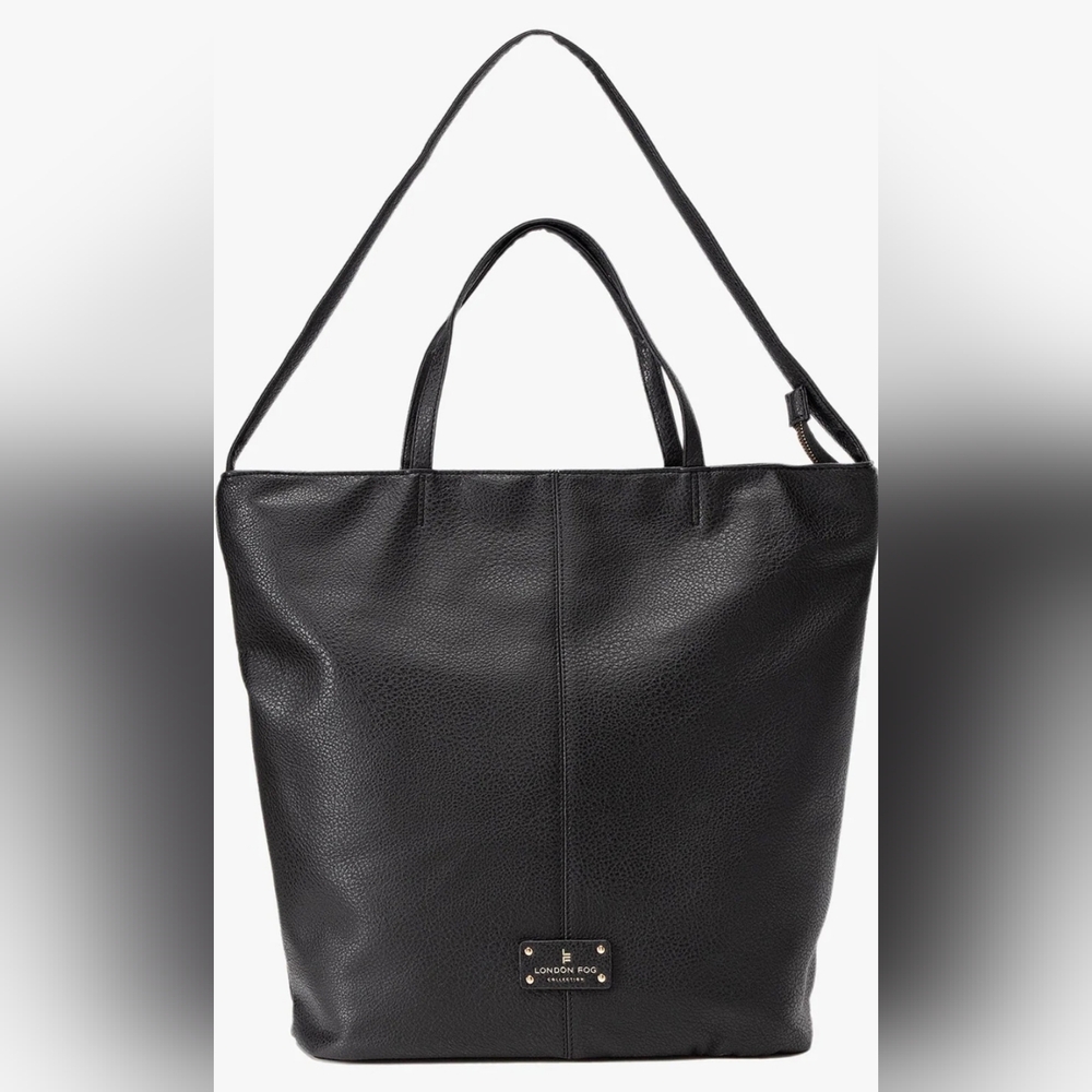 LONDON FOG Laura Large Tote • EUC • Black
